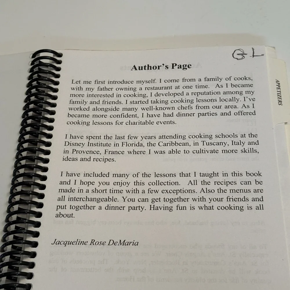 Jackie Cooks With Her Friends Iowa Spiral Bound Cookbook Recipes